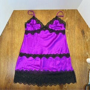 Vintage Y2K Baddie Victoria's Secret Purple Slip Dress Chemise